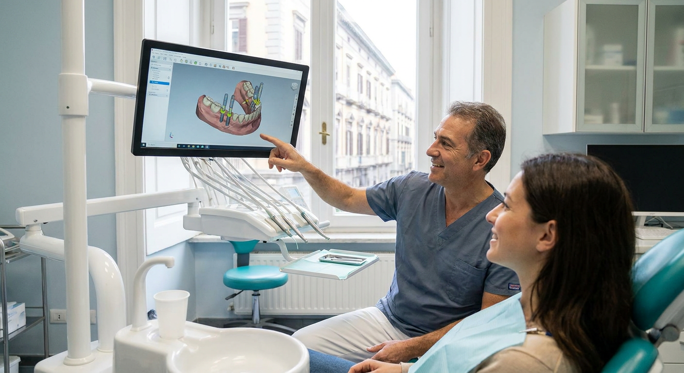 Impianti dentali Napoli, implantologia computer guidata