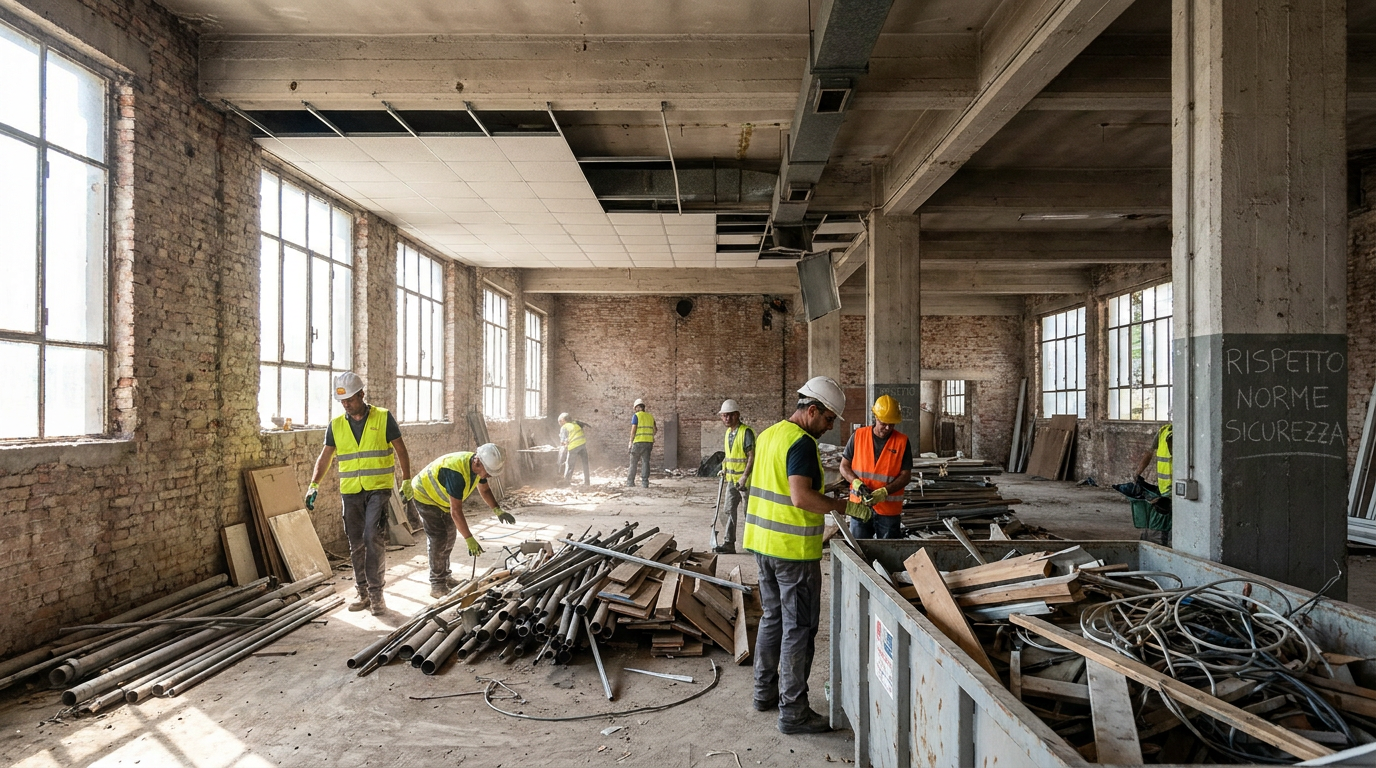 Strip out edilizia: selezione, sicurezza e rigenerazione urbana