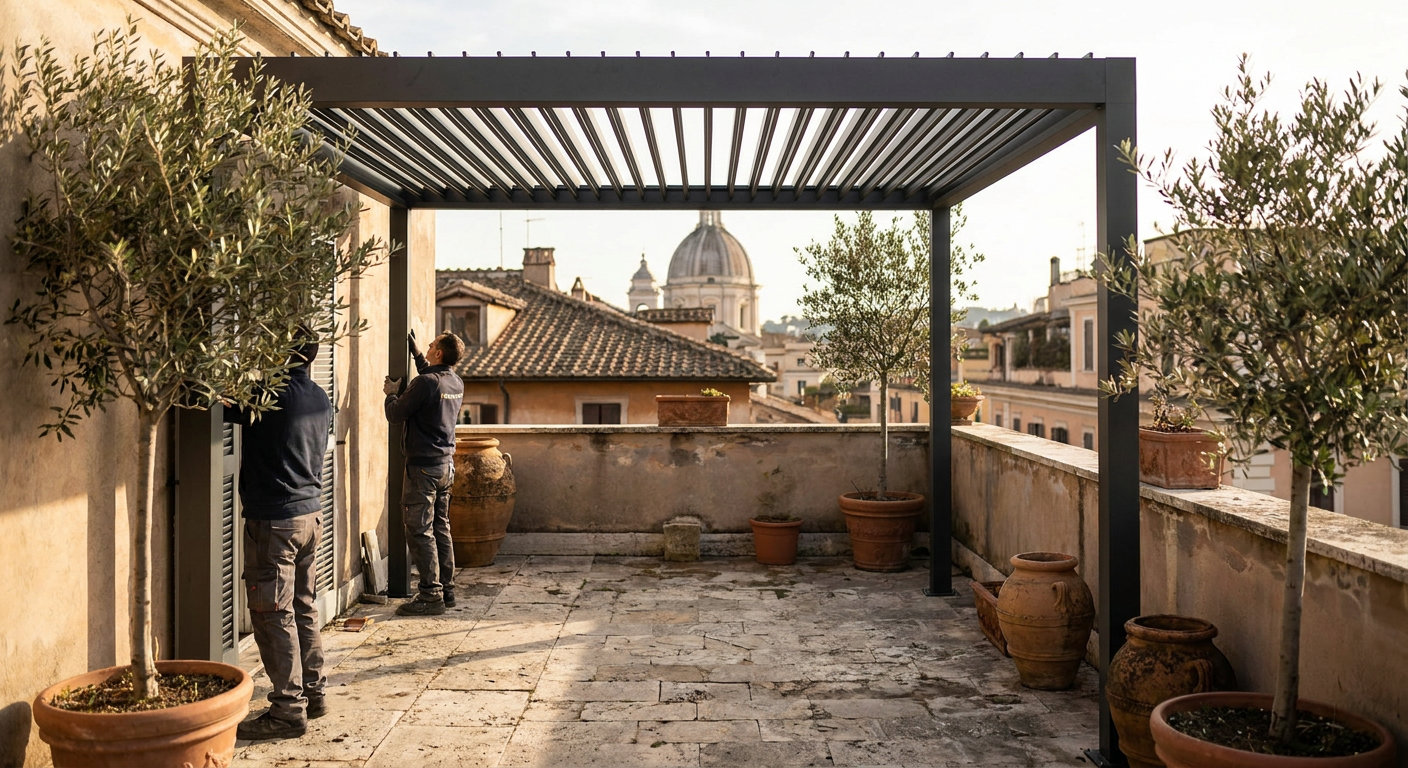 Pergole Roma: bioclimatiche Pratic e installazione su misura